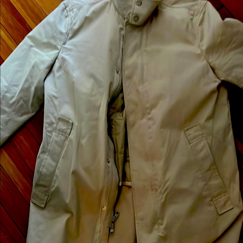 Theory Beige Coat with Button Detail